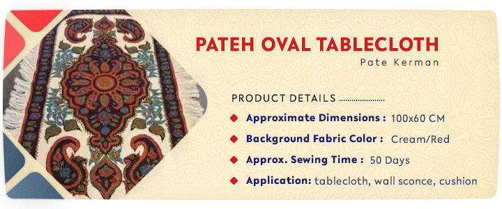 Pateh oval tablecloth